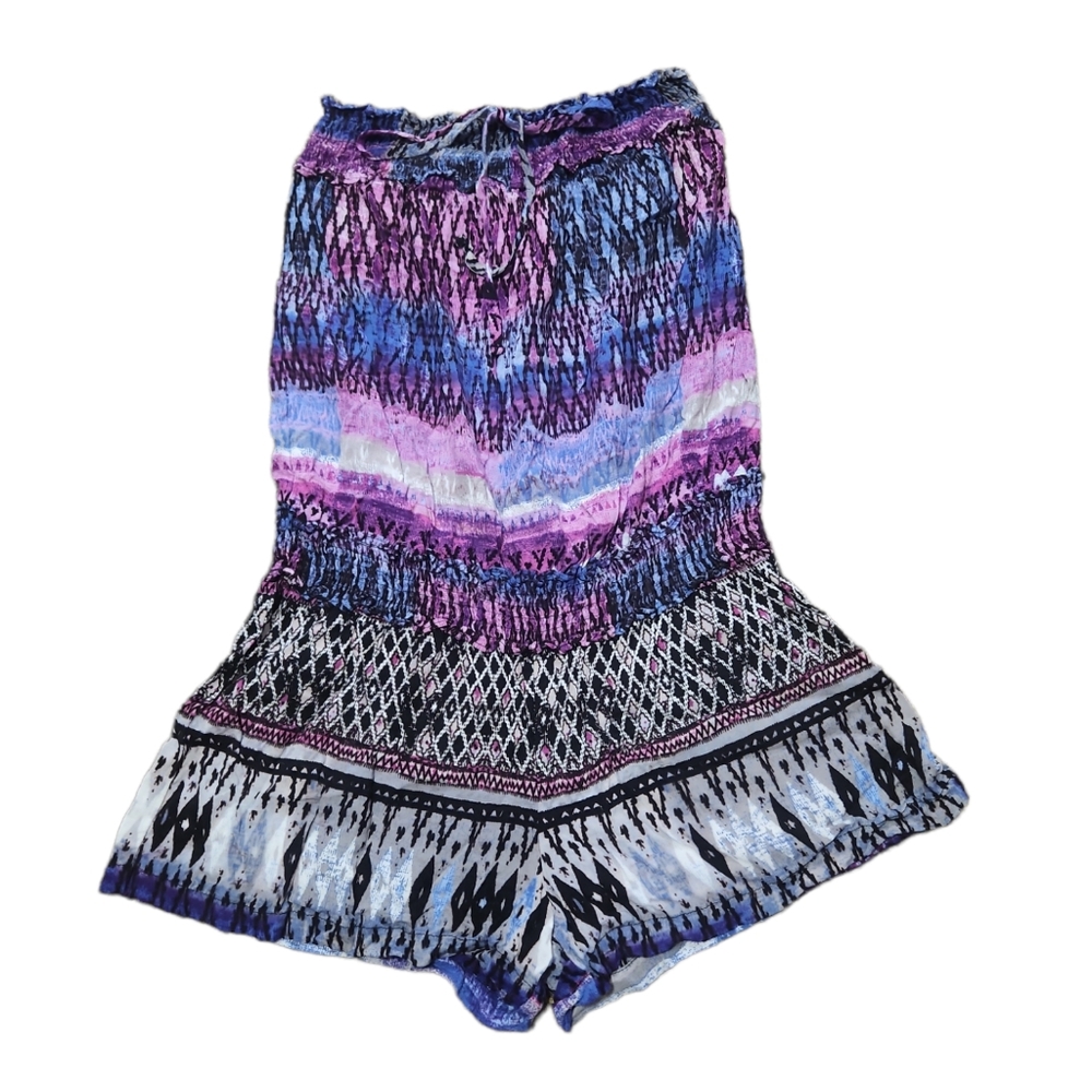 Romper, Size Small, Purple/Blue, Abstract - Xhilaration